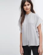Allsaints Mila Sheer Shirt - Gray