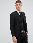 Asos Design Super Skinny Fit Suit Jacket In Black - Black