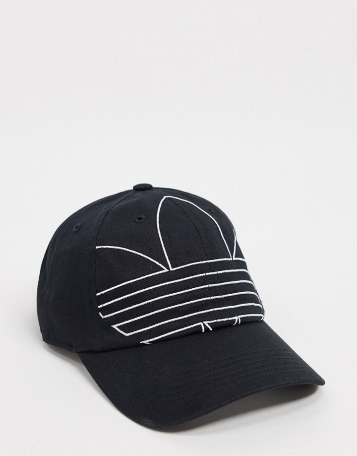 Adidas Originals Cap With Outline Trefoil Black