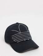 Adidas Originals Cap With Outline Trefoil Black