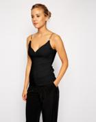 Asos Top With Plunge Neck And Chain Straps - Black $25.50