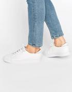 Asos Darley Clean Lace Up Sneakers - White