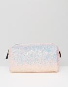 New Look Sequin Make Up Bag - Beige