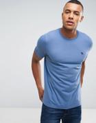Abercrombie & Fitch Slim Fit T-shirt Pop Icon Crew Neck In Blue - Blue