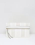 Yoki Perforated Clutch Bag - White