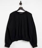 I Saw It First Plus Elasticated Sweatshirt In Black