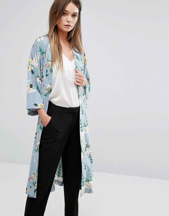 Y.a.s Bird Print Kimono - Multi