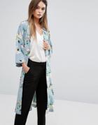 Y.a.s Bird Print Kimono - Multi