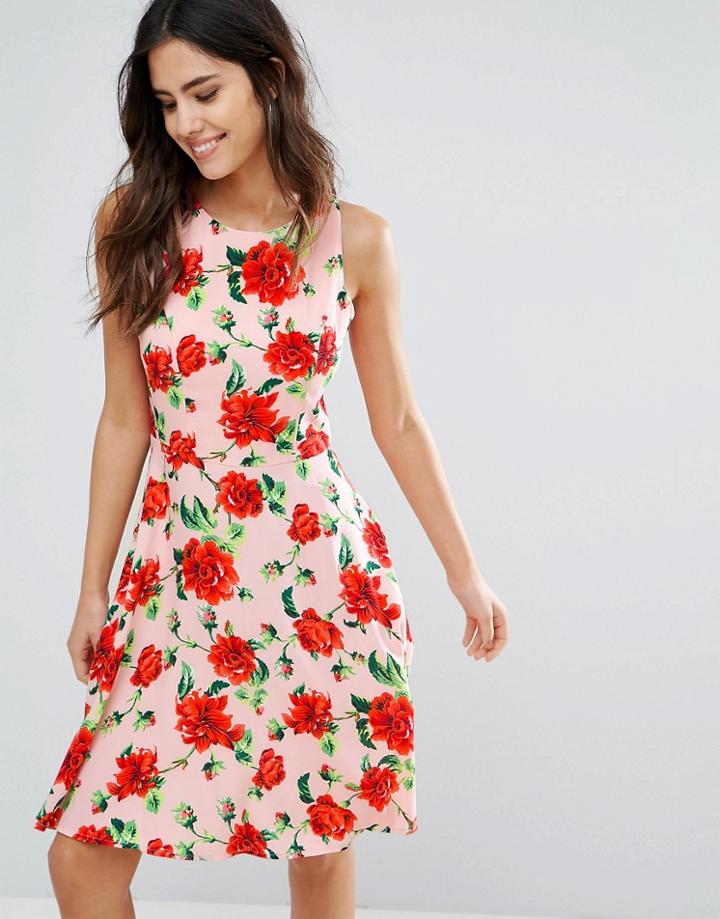 Louche Moesha Floral Print Dress - Pink