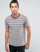 Brixton Hilt Striped Pocket T-shirt - Gray