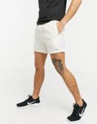 Asos 4505 Training Shorts In Mid Length Nylon-white