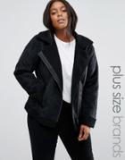 Junarose Plus Lenny Biker Jacket - Black