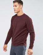 Troy Mixed Yarn Textured Knitted Sweater - Red