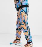 Crooked Tongues Marble Jogger In Fleece-multi