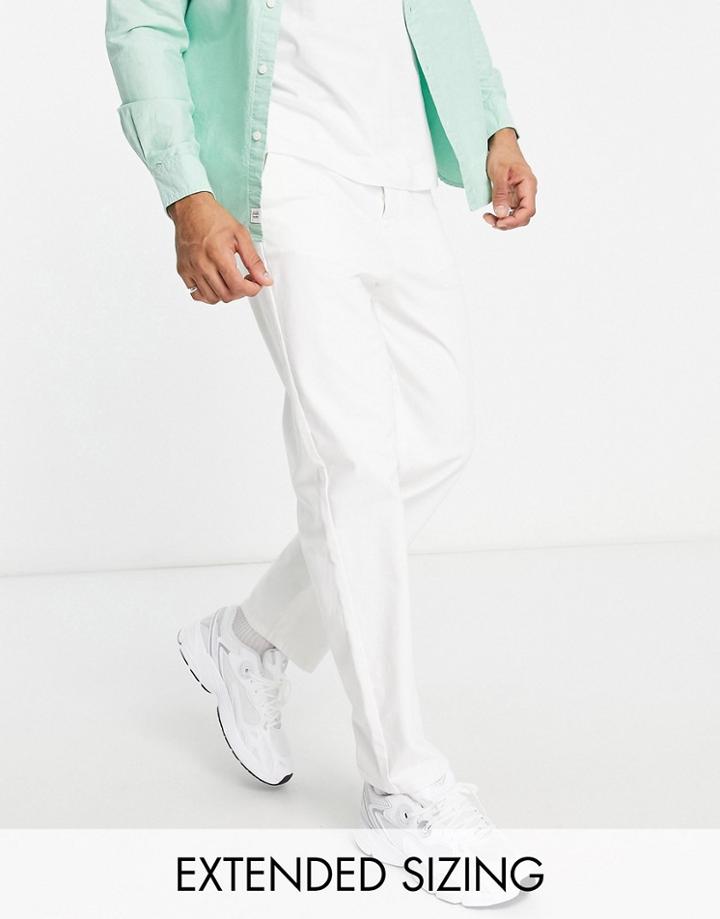 Asos Design Relaxed Skater Chinos In White