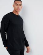 Another Influence Drop Shoulder Knitted Sweater-black