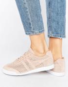 Gola Harrier Blush Pink Perforated Suede Sneakers - Pink