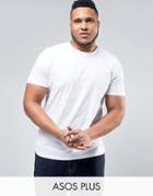 Asos Plus T-shirt In White - White