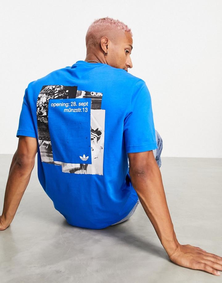 Adidas Originals C.m.p T-shirt In Blue-blues