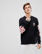 Element Commit Long Sleeve T-shirt With Sleeve Print - Black
