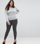 Asos Curve Skinny Ponte Pinstripe Pants - Multi