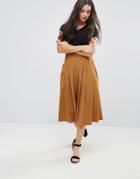 Y.a.s Cama Pleated Culottes - Brown