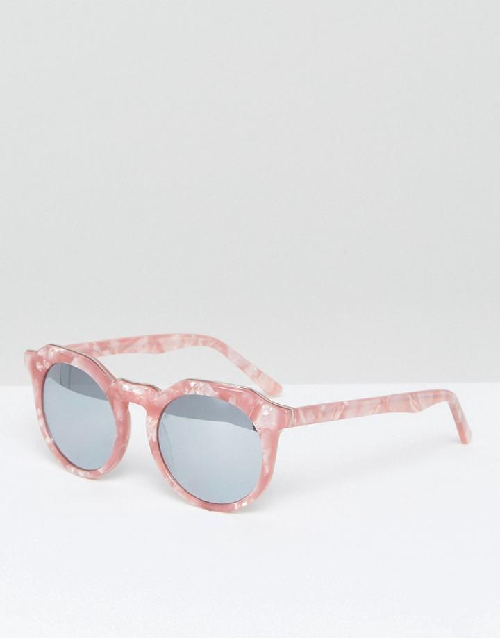 Pala Round Sunglasses In Pink Tortoiseshell - Pink