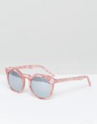 Pala Round Sunglasses In Pink Tortoiseshell - Pink
