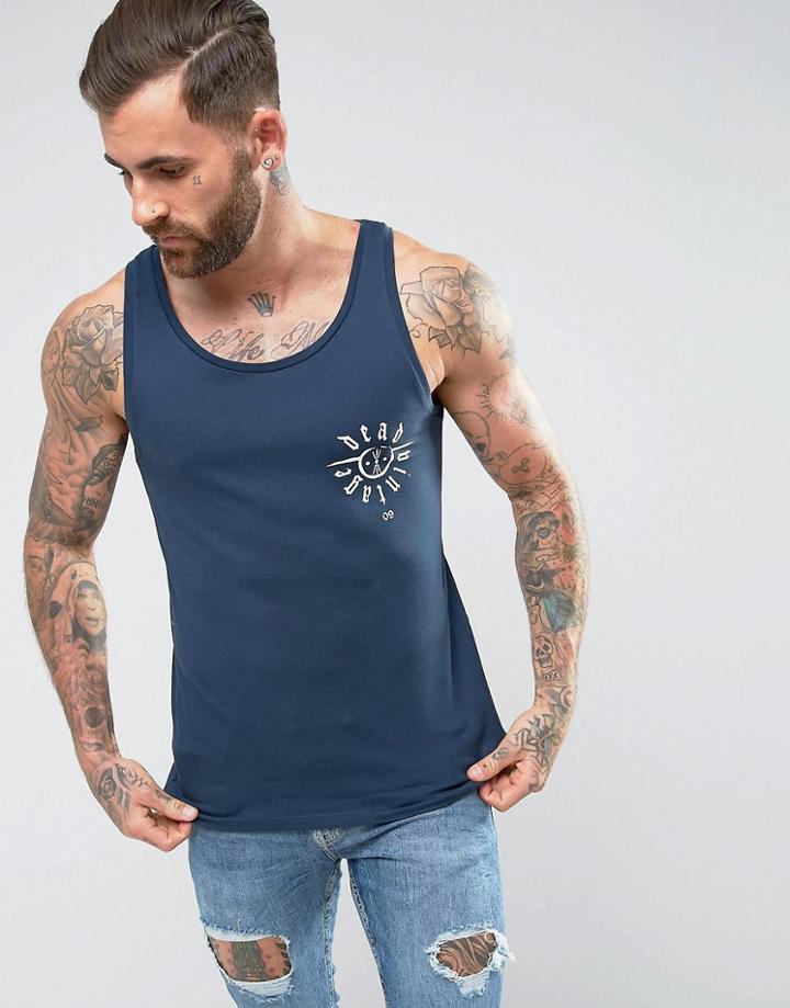 Dead Vintage Cert Regular Tank - Navy