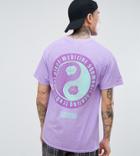 Crooked Tongues T-shirt In Lilac With Back Print - Purple