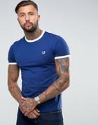 Fred Perry Slim Fit Sports Authentic Ringer T-shirt In Navy - Navy