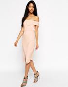 Asos Asymmetric One Shoulder Bandeau Dress - Pink