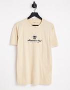 Abercrombie & Fitch T-shirt In Beige With Chest Heritage Logo-neutral