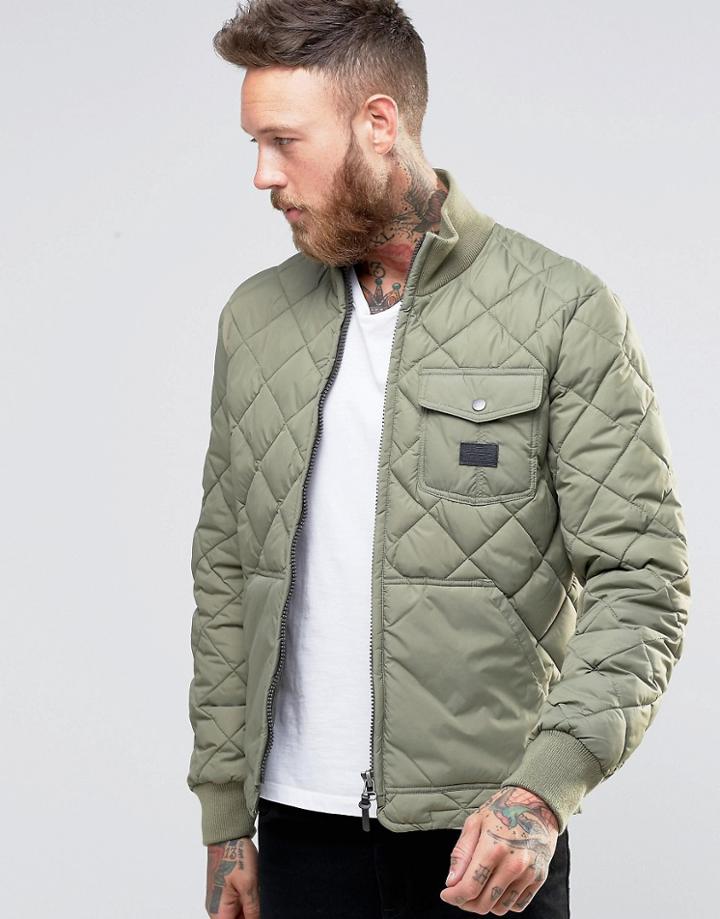 Lee Quilted Jacket Lichen Green - Green
