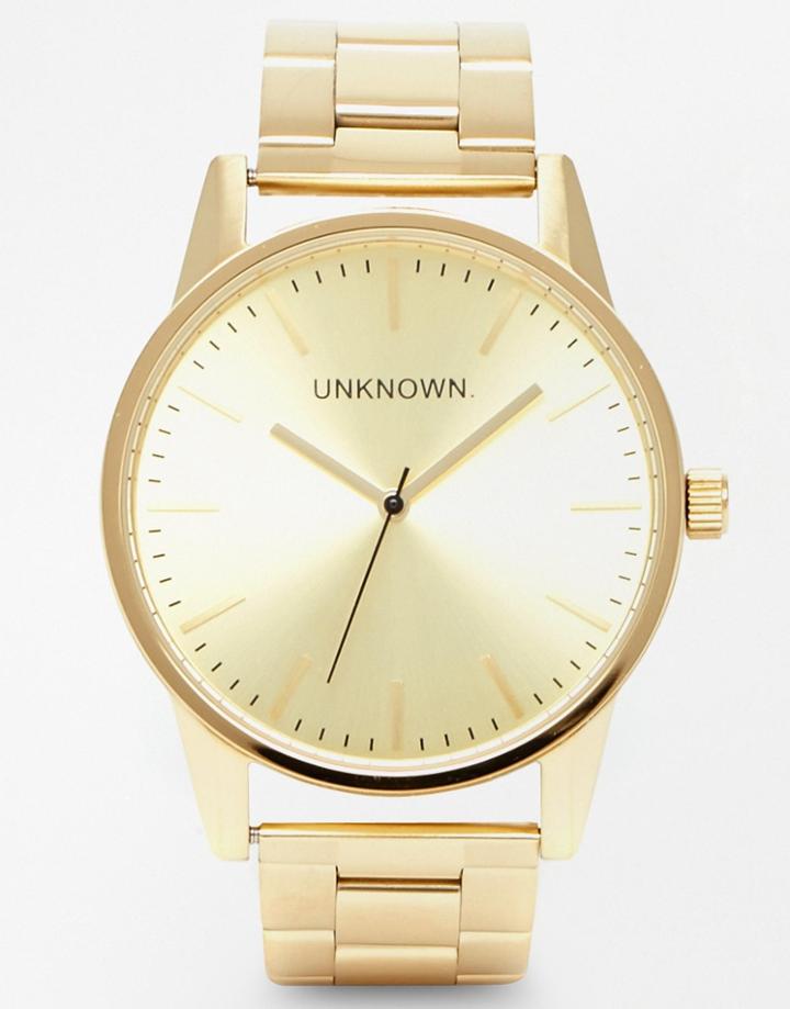 Unknown Gold Stainless Steel Watch - Gold