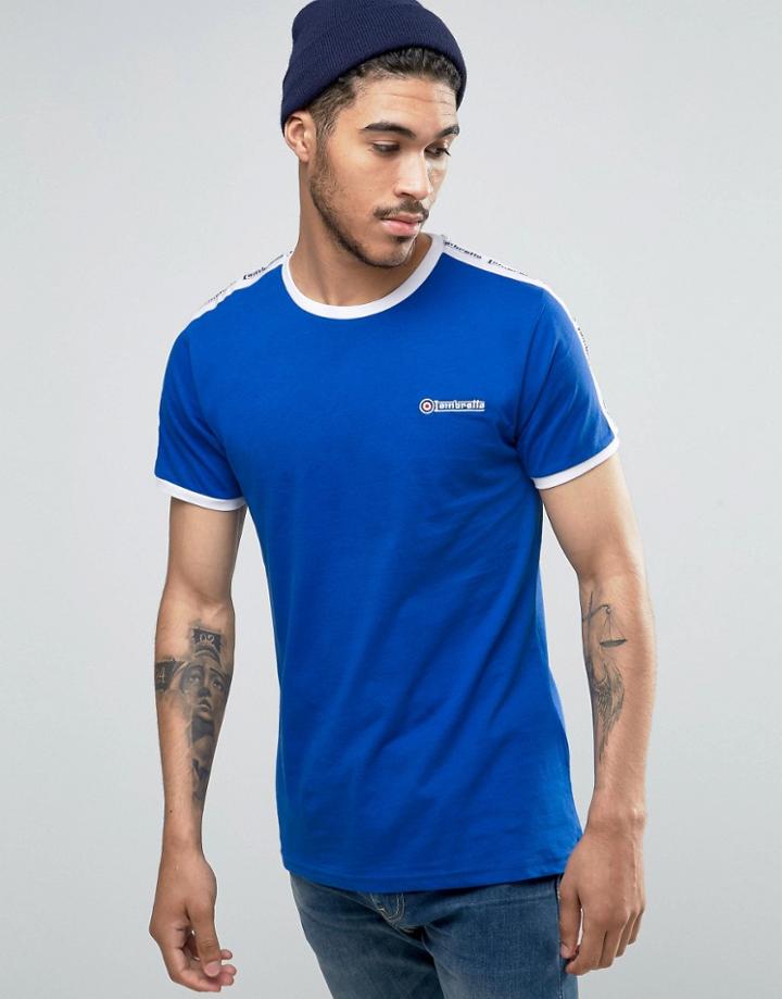 Lambretta Tappered Sleeve T-shirt - Blue