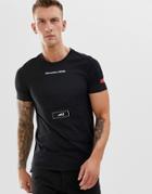 Jack & Jones Core T-shirt With Chest And Sleeve Print - Black