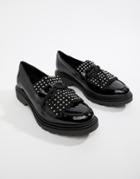 Aldo Nydiradda Leather Stud Chunky Loafers - Black