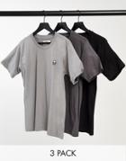 Bolongaro Trevor Lounge T-shirt In 3 Pack-multi