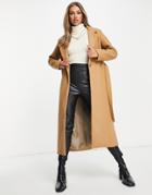 Naanaa Belted Coat In Stone-neutral