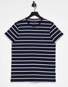Tommy Hilfiger Stripe Slim Fit T-shirt In Navy