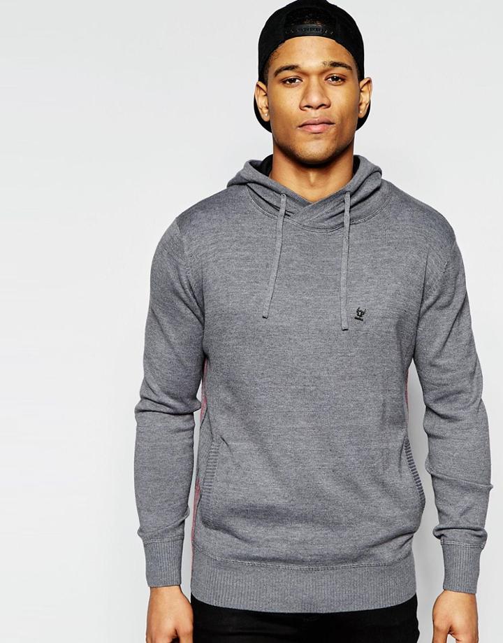 Ringspun Junip Hooded Knit Sweater - Gray