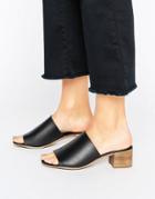 Asos Times Leather Mules - Black
