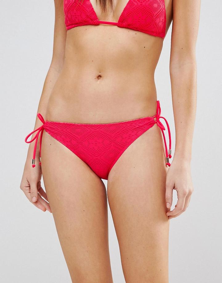 Dorina Coral Crochet Bikini Bottom - Orange