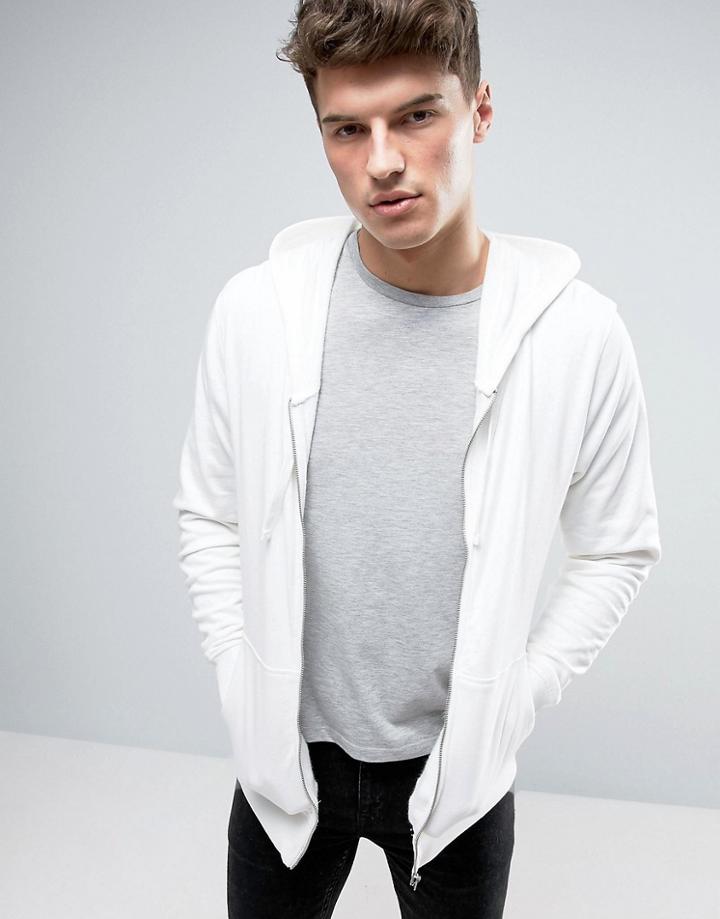 Produkt Zip Through Hoodie - White