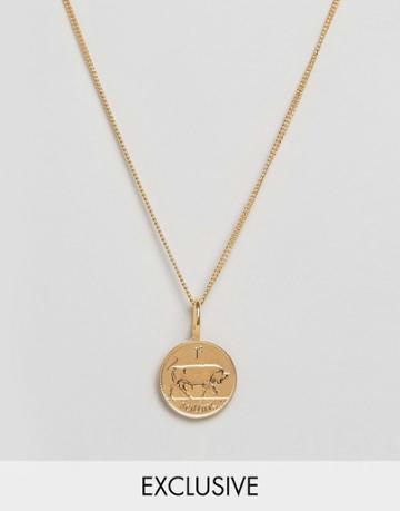 Katie Mullally Gold Plated Irish Shilling Necklace - Gold