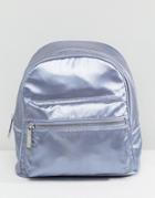 Lamoda Satin Mini Backpack In Gray - Gray