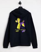 Asos Design Oversized Hoodie In Black With Balloon Dog Back Print