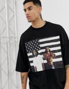Asos Design Outkast Oversized T-shirt With Photographic Print - Black