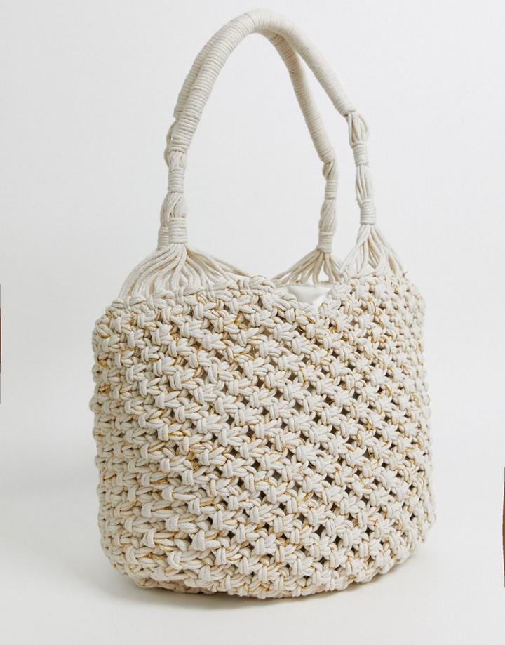 Cleobella Kingston Beach Tote Bag - White